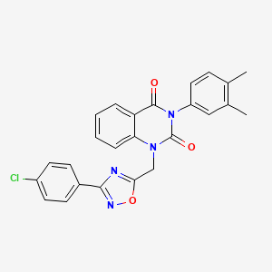 1-((3-(4-chlorophenyl)-1,2,4-oxadiazol-5-yl)methyl)-3-(3,4-dimethylphenyl)quinazoline-2,4(1H,3H)-dione