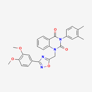 1-((3-(3,4-dimethoxyphenyl)-1,2,4-oxadiazol-5-yl)methyl)-3-(3,4-dimethylphenyl)quinazoline-2,4(1H,3H)-dione