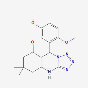 9-(2,5-dimethoxyphenyl)-6,6-dimethyl-5,6,7,9-tetrahydrotetrazolo[5,1-b]quinazolin-8(4H)-one