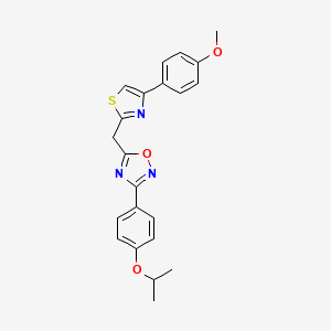 5-{[4-(4-Methoxyphenyl)-1,3-thiazol-2-yl]methyl}-3-[4-(propan-2-yloxy)phenyl]-1,2,4-oxadiazole