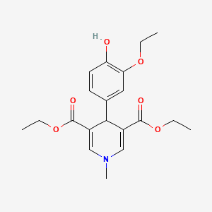 Diethyl 4-(3-ethoxy-4-hydroxyphenyl)-1-methyl-1,4-dihydropyridine-3,5-dicarboxylate