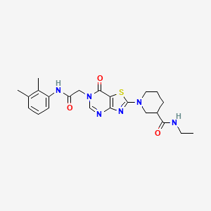 1-(6-{[(2,3-Dimethylphenyl)carbamoyl]methyl}-7-oxo-6H,7H-[1,3]thiazolo[4,5-D]pyrimidin-2-YL)-N-ethylpiperidine-3-carboxamide