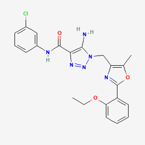 5-amino-N-(3-chlorophenyl)-1-{[2-(2-ethoxyphenyl)-5-methyl-1,3-oxazol-4-yl]methyl}-1H-1,2,3-triazole-4-carboxamide