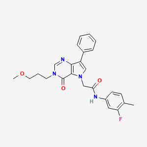 N-(3-fluoro-4-methylphenyl)-2-[3-(3-methoxypropyl)-4-oxo-7-phenyl-3,4-dihydro-5H-pyrrolo[3,2-d]pyrimidin-5-yl]acetamide