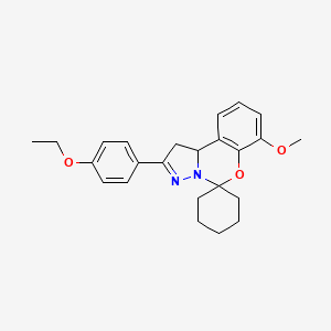 2'-(4-Ethoxyphenyl)-7'-methoxy-1',10b'-dihydrospiro[cyclohexane-1,5'-pyrazolo[1,5-c][1,3]benzoxazine]