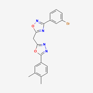 3-(3-Bromophenyl)-5-{[5-(3,4-dimethylphenyl)-1,3,4-oxadiazol-2-yl]methyl}-1,2,4-oxadiazole