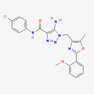 5-amino-N-(4-chlorophenyl)-1-{[2-(2-methoxyphenyl)-5-methyl-1,3-oxazol-4-yl]methyl}-1H-1,2,3-triazole-4-carboxamide