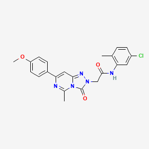 molecular formula C22H20ClN5O3 B11203277 N-(5-chloro-2-methylphenyl)-2-[7-(4-methoxyphenyl)-5-methyl-3-oxo[1,2,4]triazolo[4,3-c]pyrimidin-2(3H)-yl]acetamide 