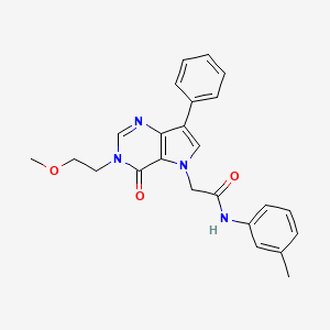 2-[3-(2-methoxyethyl)-4-oxo-7-phenyl-3,4-dihydro-5H-pyrrolo[3,2-d]pyrimidin-5-yl]-N-(3-methylphenyl)acetamide