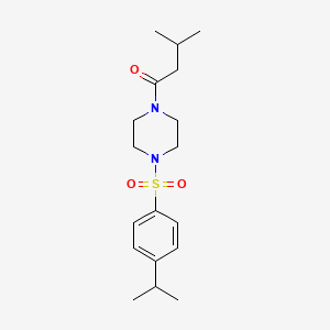 3-Methyl-1-(4-{[4-(propan-2-yl)phenyl]sulfonyl}piperazin-1-yl)butan-1-one