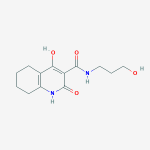 4-hydroxy-N-(3-hydroxypropyl)-2-oxo-1,2,5,6,7,8-hexahydroquinoline-3-carboxamide