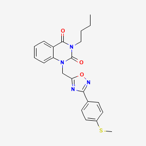 3-butyl-1-((3-(4-(methylthio)phenyl)-1,2,4-oxadiazol-5-yl)methyl)quinazoline-2,4(1H,3H)-dione