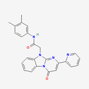 N-(3,4-dimethylphenyl)-2-[4-oxo-2-(pyridin-2-yl)pyrimido[1,2-a]benzimidazol-10(4H)-yl]acetamide