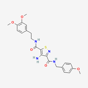 4-amino-N~5~-[2-(3,4-dimethoxyphenyl)ethyl]-N~3~-(4-methoxybenzyl)-1,2-thiazole-3,5-dicarboxamide