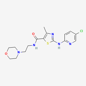 2-[(5-chloropyridin-2-yl)amino]-4-methyl-N-[2-(morpholin-4-yl)ethyl]-1,3-thiazole-5-carboxamide