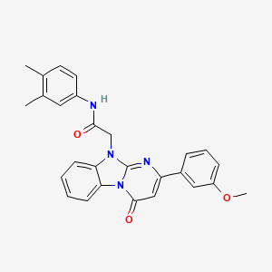 N-(3,4-dimethylphenyl)-2-[2-(3-methoxyphenyl)-4-oxopyrimido[1,2-a]benzimidazol-10(4H)-yl]acetamide