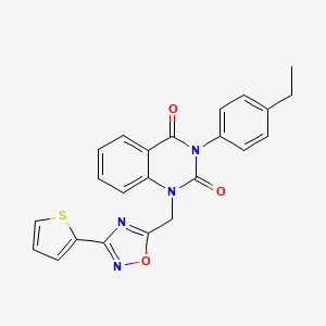 3-(4-ethylphenyl)-1-((3-(thiophen-2-yl)-1,2,4-oxadiazol-5-yl)methyl)quinazoline-2,4(1H,3H)-dione