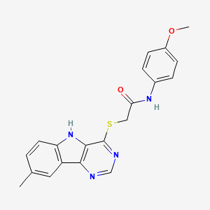 N-(4-Methoxyphenyl)-2-({8-methyl-5H-pyrimido[5,4-B]indol-4-YL}sulfanyl)acetamide