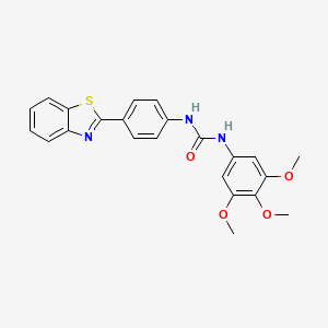 molecular formula C23H21N3O4S B11203393 1-(4-(Benzo[d]thiazol-2-yl)phenyl)-3-(3,4,5-trimethoxyphenyl)urea 