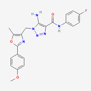 5-amino-N-(4-fluorophenyl)-1-{[2-(4-methoxyphenyl)-5-methyl-1,3-oxazol-4-yl]methyl}-1H-1,2,3-triazole-4-carboxamide