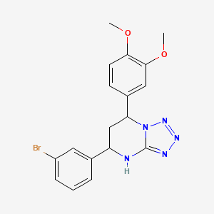 5-(3-Bromophenyl)-7-(3,4-dimethoxyphenyl)-4,5,6,7-tetrahydrotetrazolo[1,5-a]pyrimidine