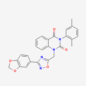 1-((3-(benzo[d][1,3]dioxol-5-yl)-1,2,4-oxadiazol-5-yl)methyl)-3-(2,5-dimethylphenyl)quinazoline-2,4(1H,3H)-dione