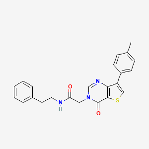 2-[7-(4-methylphenyl)-4-oxothieno[3,2-d]pyrimidin-3(4H)-yl]-N-(2-phenylethyl)acetamide