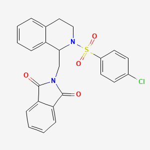 2-({2-[(4-chlorophenyl)sulfonyl]-1,2,3,4-tetrahydroisoquinolin-1-yl}methyl)-1H-isoindole-1,3(2H)-dione