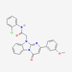 molecular formula C25H19ClN4O3 B11203492 N-(2-chlorophenyl)-2-[2-(3-methoxyphenyl)-4-oxopyrimido[1,2-a]benzimidazol-10(4H)-yl]acetamide 