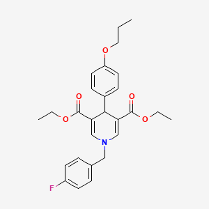 Diethyl 1-(4-fluorobenzyl)-4-(4-propoxyphenyl)-1,4-dihydropyridine-3,5-dicarboxylate