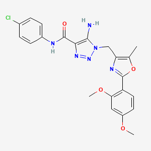 5-amino-N-(4-chlorophenyl)-1-{[2-(2,4-dimethoxyphenyl)-5-methyl-1,3-oxazol-4-yl]methyl}-1H-1,2,3-triazole-4-carboxamide