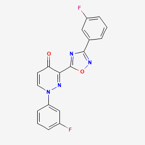 1-(3-fluorophenyl)-3-[3-(3-fluorophenyl)-1,2,4-oxadiazol-5-yl]pyridazin-4(1H)-one