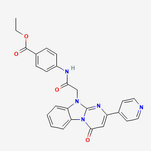 ethyl 4-({[4-oxo-2-(pyridin-4-yl)pyrimido[1,2-a]benzimidazol-10(4H)-yl]acetyl}amino)benzoate