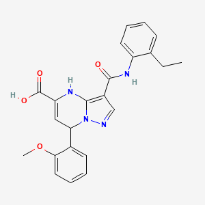 3-[(2-Ethylphenyl)carbamoyl]-7-(2-methoxyphenyl)-4,7-dihydropyrazolo[1,5-a]pyrimidine-5-carboxylic acid