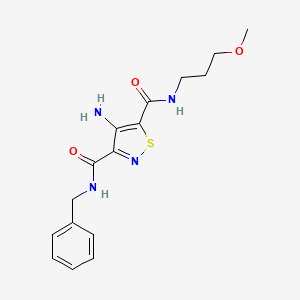 4-amino-N~3~-benzyl-N~5~-(3-methoxypropyl)-1,2-thiazole-3,5-dicarboxamide