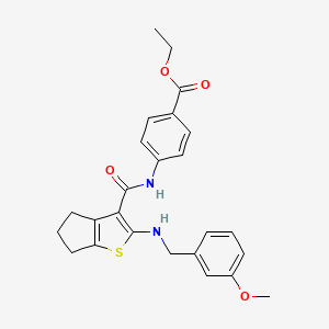 ethyl 4-[({2-[(3-methoxybenzyl)amino]-5,6-dihydro-4H-cyclopenta[b]thiophen-3-yl}carbonyl)amino]benzoate