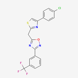 5-{[4-(4-Chlorophenyl)-1,3-thiazol-2-yl]methyl}-3-[3-(trifluoromethyl)phenyl]-1,2,4-oxadiazole