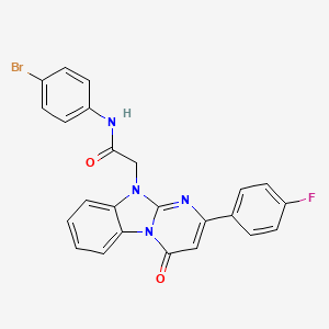 N-(4-bromophenyl)-2-[2-(4-fluorophenyl)-4-oxopyrimido[1,2-a]benzimidazol-10(4H)-yl]acetamide