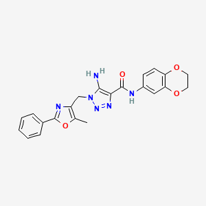 5-amino-N-(2,3-dihydro-1,4-benzodioxin-6-yl)-1-[(5-methyl-2-phenyl-1,3-oxazol-4-yl)methyl]-1H-1,2,3-triazole-4-carboxamide