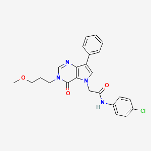 N-(4-chlorophenyl)-2-[3-(3-methoxypropyl)-4-oxo-7-phenyl-3,4-dihydro-5H-pyrrolo[3,2-d]pyrimidin-5-yl]acetamide