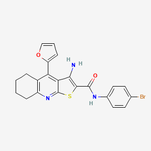 3-amino-N-(4-bromophenyl)-4-(furan-2-yl)-5,6,7,8-tetrahydrothieno[2,3-b]quinoline-2-carboxamide