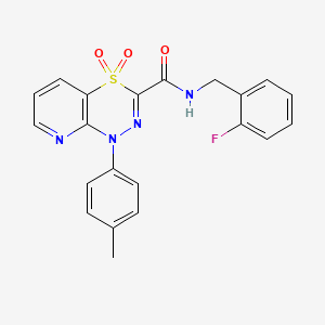 N-(2-fluorobenzyl)-1-(4-methylphenyl)-1H-pyrido[2,3-e][1,3,4]thiadiazine-3-carboxamide 4,4-dioxide