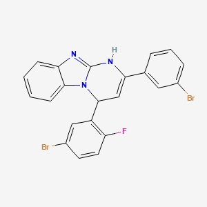 4-(5-Bromo-2-fluorophenyl)-2-(3-bromophenyl)-1,4-dihydropyrimido[1,2-a]benzimidazole