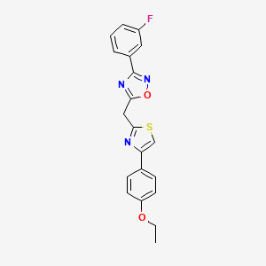 5-{[4-(4-Ethoxyphenyl)-1,3-thiazol-2-yl]methyl}-3-(3-fluorophenyl)-1,2,4-oxadiazole