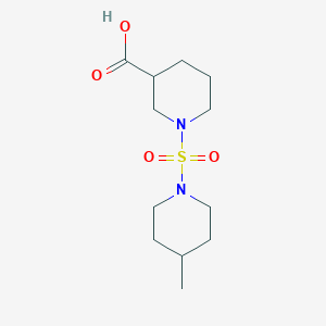 molecular formula C12H22N2O4S B11203742 1-[(4-Methylpiperidino)sulfonyl]-3-piperidinecarboxylic acid 