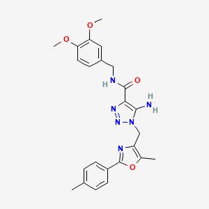 5-Amino-N-[(3,4-dimethoxyphenyl)methyl]-1-{[5-methyl-2-(4-methylphenyl)-1,3-oxazol-4-YL]methyl}-1H-1,2,3-triazole-4-carboxamide