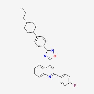 2-(4-Fluorophenyl)-4-{3-[4-(4-propylcyclohexyl)phenyl]-1,2,4-oxadiazol-5-yl}quinoline