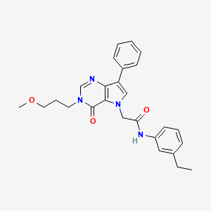 N-(3-ethylphenyl)-2-[3-(3-methoxypropyl)-4-oxo-7-phenyl-3,4-dihydro-5H-pyrrolo[3,2-d]pyrimidin-5-yl]acetamide