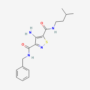 4-amino-N~3~-benzyl-N~5~-(3-methylbutyl)-1,2-thiazole-3,5-dicarboxamide