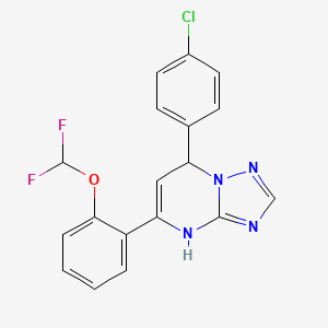 7-(4-chlorophenyl)-5-[2-(difluoromethoxy)phenyl]-4H,7H-[1,2,4]triazolo[1,5-a]pyrimidine